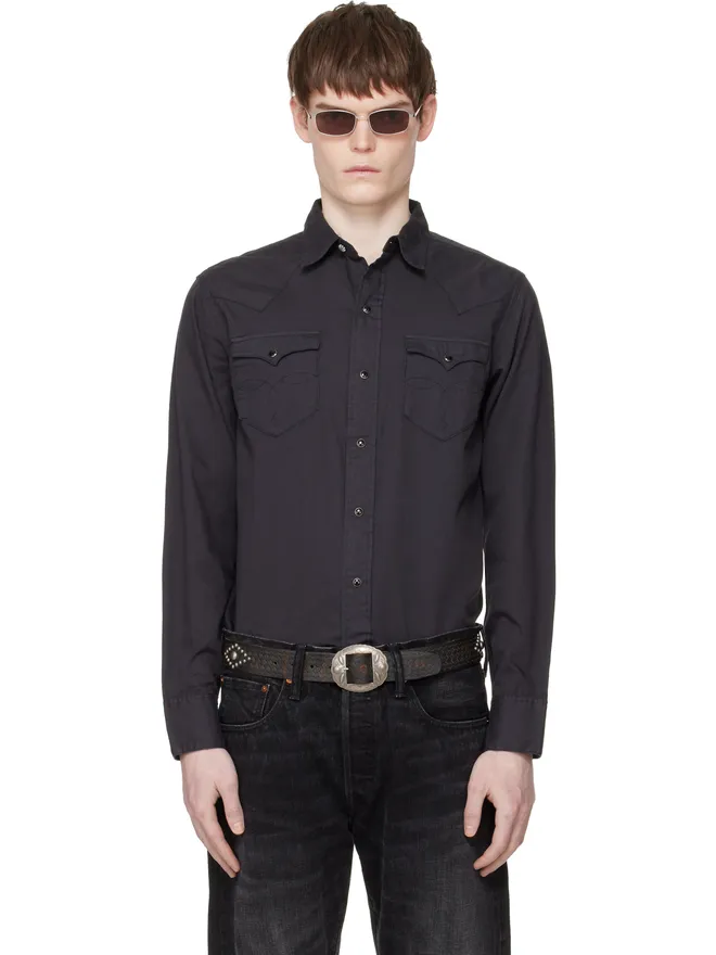 RRL RRL スリムフィット ツイル ウエスタンシャツの商品画像