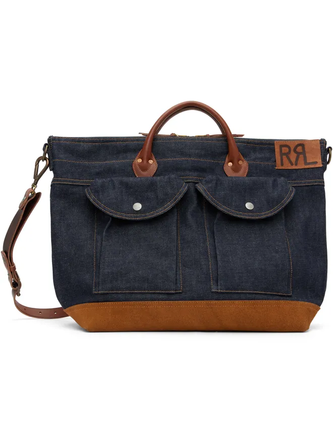 RRL RRL レザートリム デニムトートの商品画像