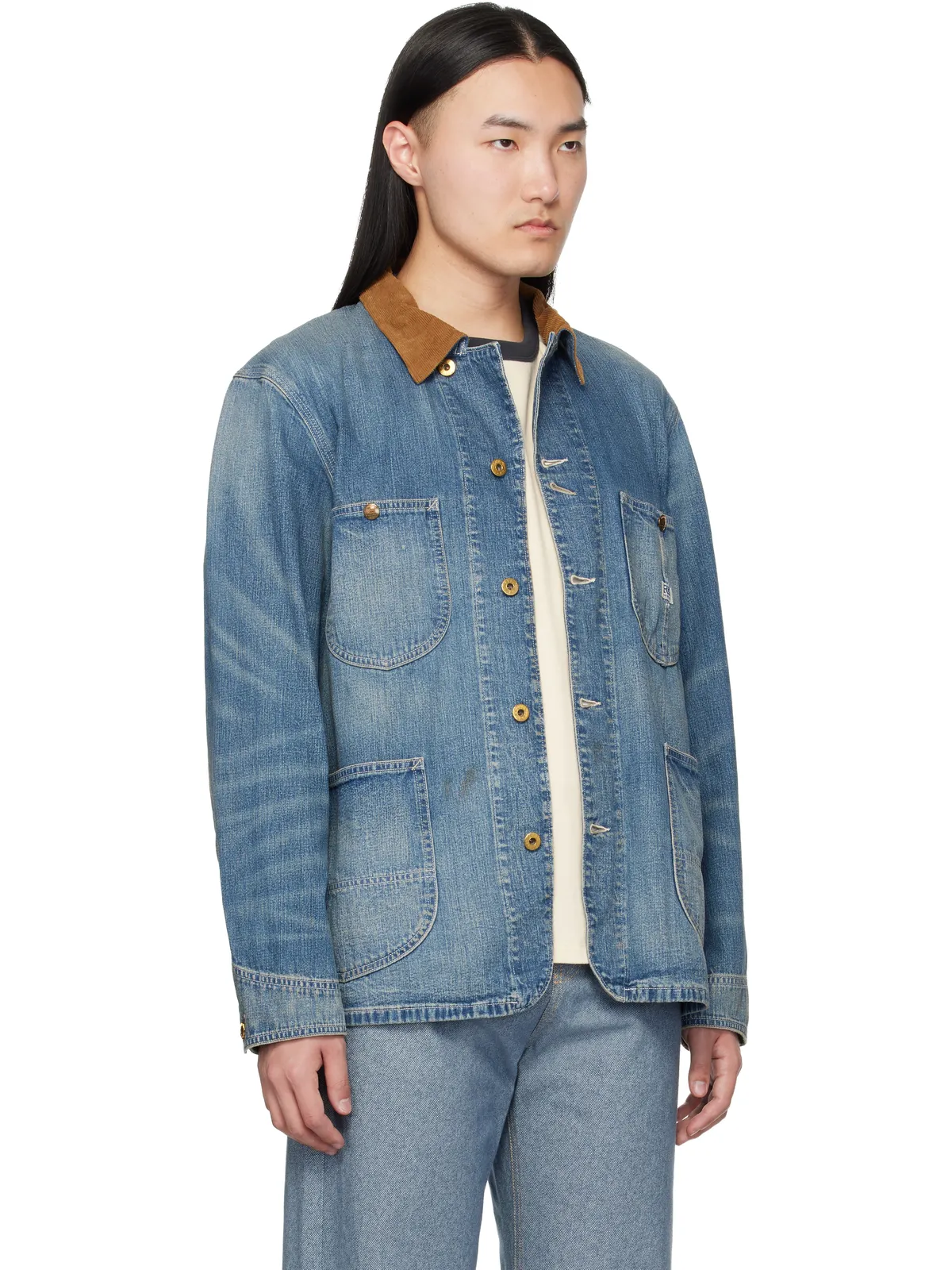 RRL Corduroy-Collar インディゴ デニムジャケット - 画像2