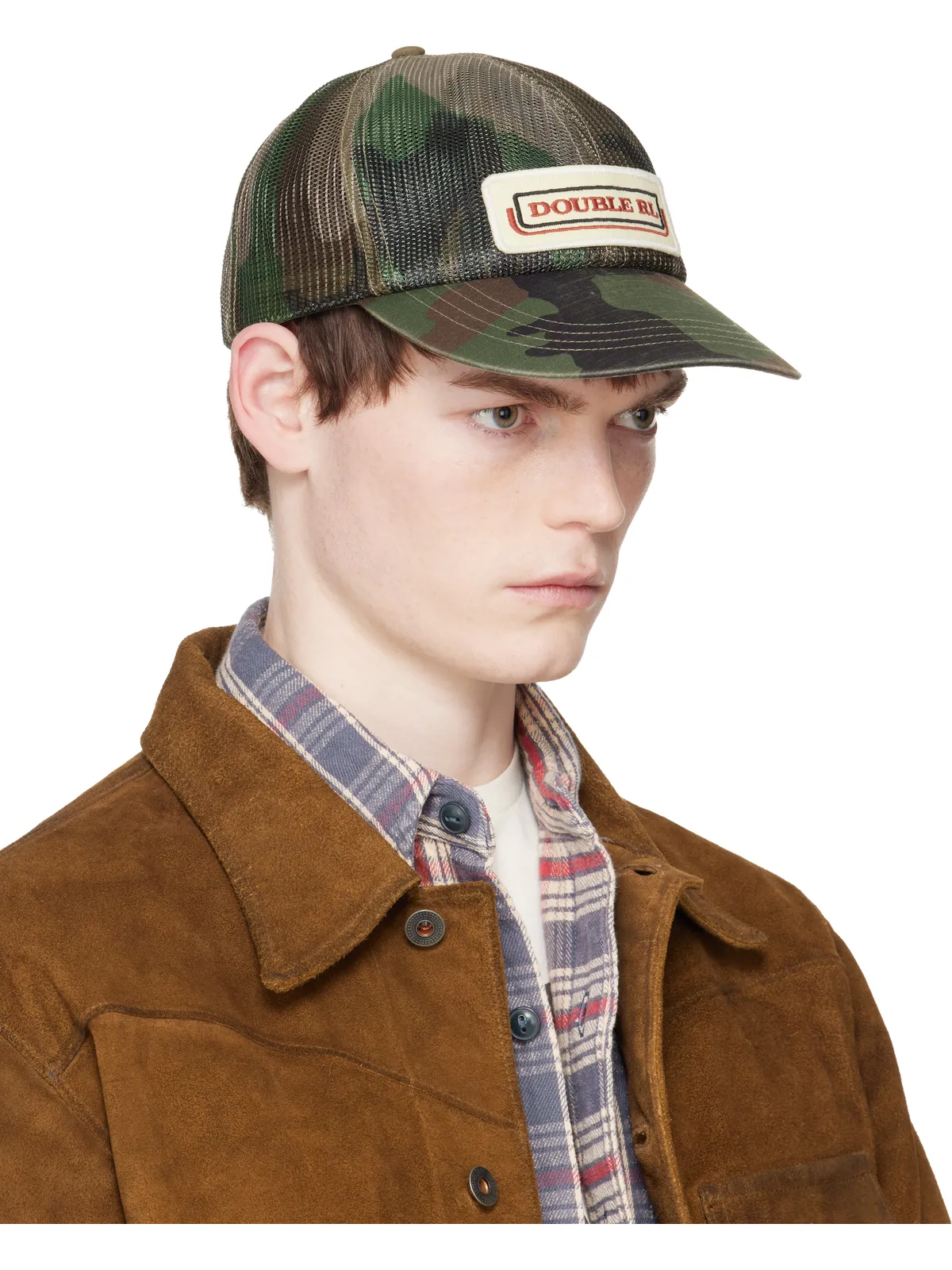RRL ロゴパッチ 迷彩 メッシュ トラッカーキャップ - 画像2