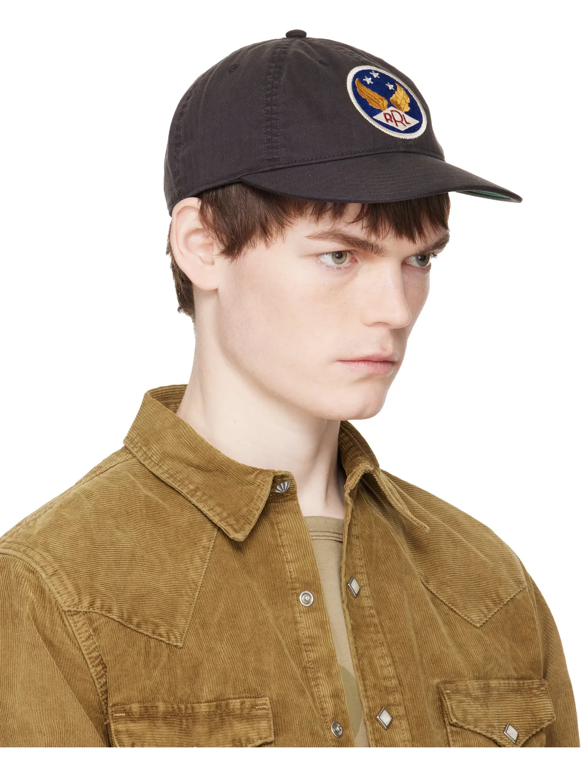 RRL Winged-Logo ツイル ベースボールキャップ - 画像2