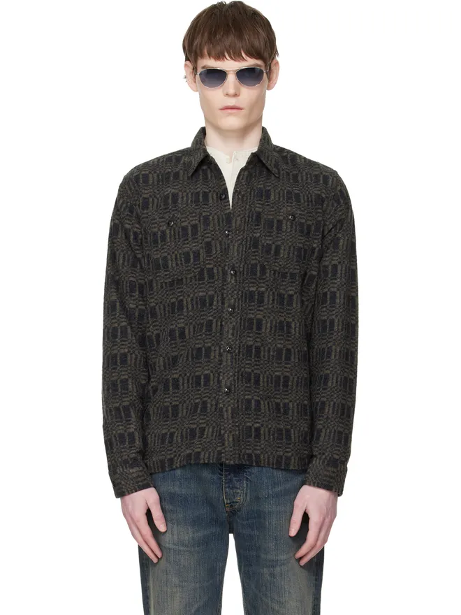 RRL RRL Jacquard-Knit ウールブレンド ワークシャツの商品画像