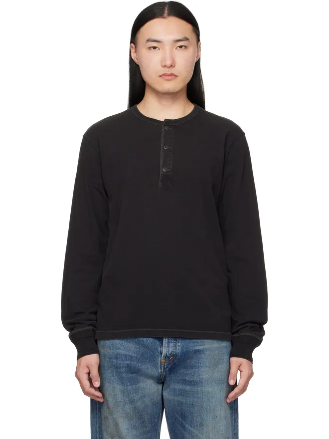 RRL RRL Indigo ジャージ ヘンリーネック トップスの商品画像