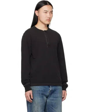 RRL Indigo ジャージ ヘンリーネック トップス - サムネイル2