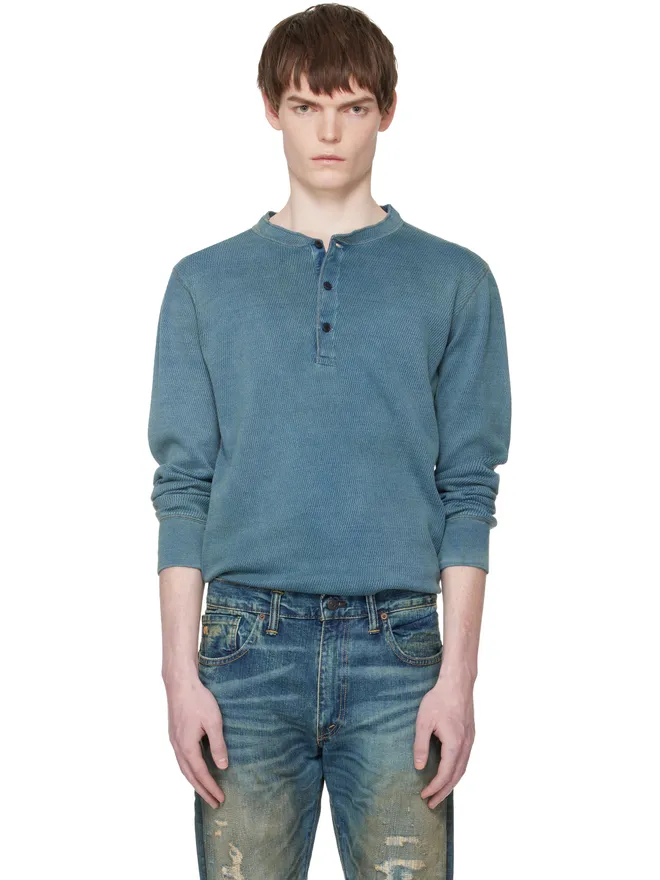 RRL RRL ジャカード ヘンリーネック Tシャツの商品画像