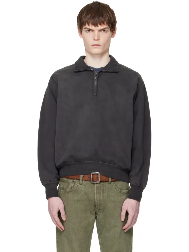 RRL RRL フレンチテリー ハーフジップ ポロシャツの商品画像