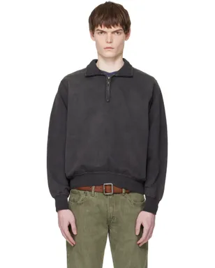 RRL フレンチテリー ハーフジップ ポロシャツ - サムネイル1