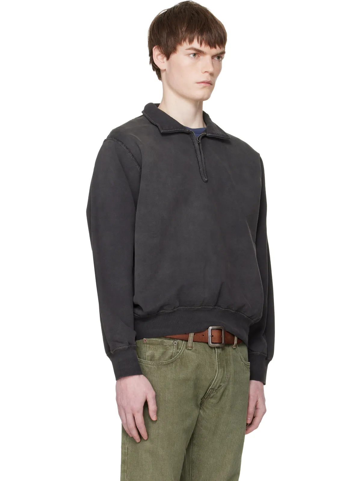 RRL フレンチテリー ハーフジップ ポロシャツ - 画像2