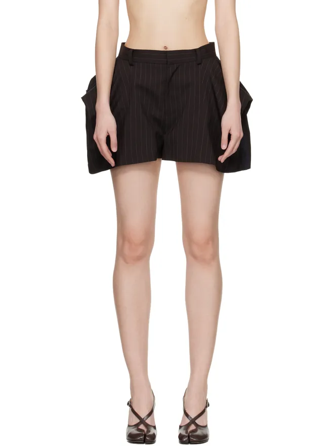 sacai sacai チョークストライプ ショートパンツの商品画像