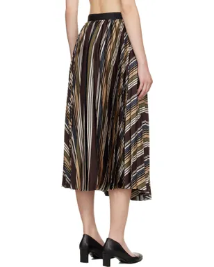 sacai Horizontal ボーダー ミディアムスカート - サムネイル3