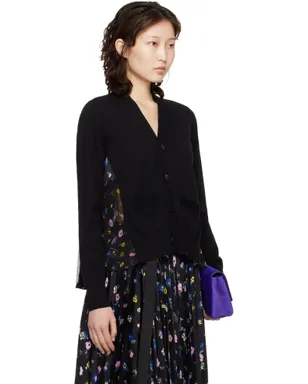 sacai フローラルプリント コットン ニットカーディガン - サムネイル2