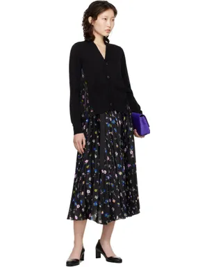 sacai フローラルプリント コットン ニットカーディガン - サムネイル4