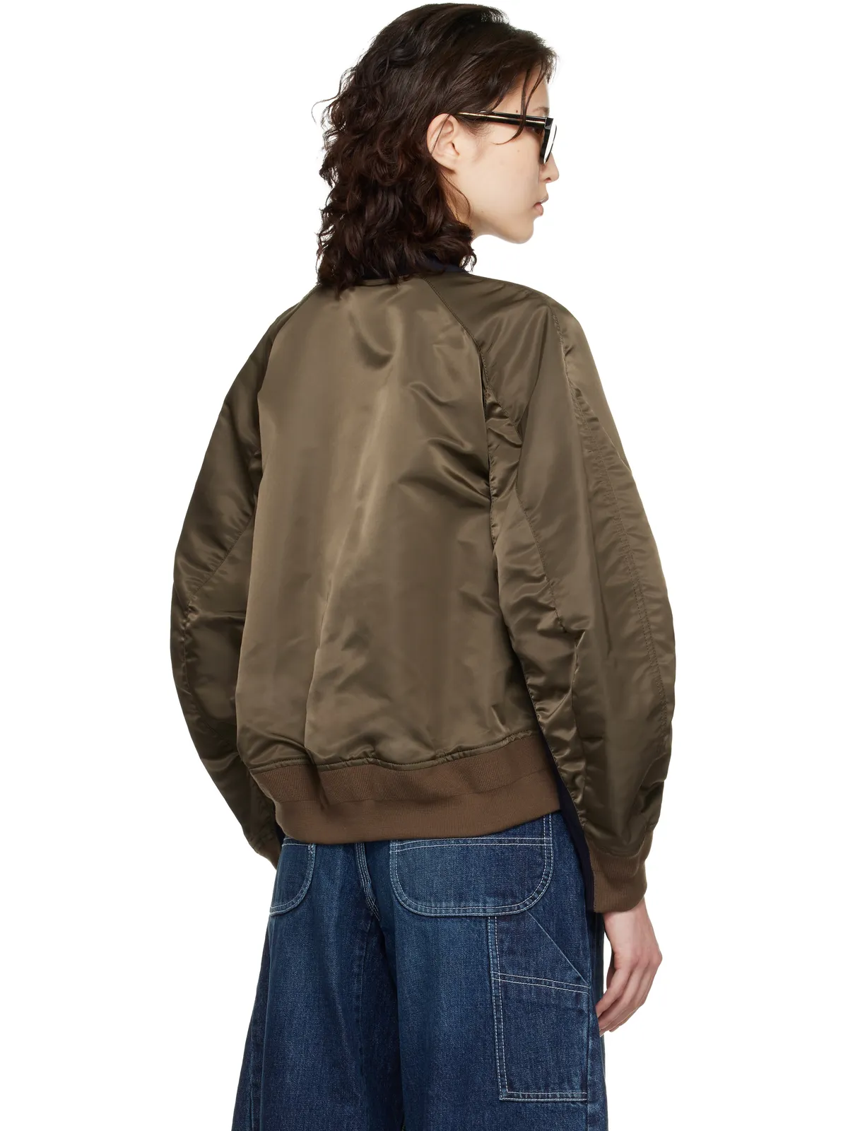 sacai ナイロンツイル ニットカーディガン - 画像3