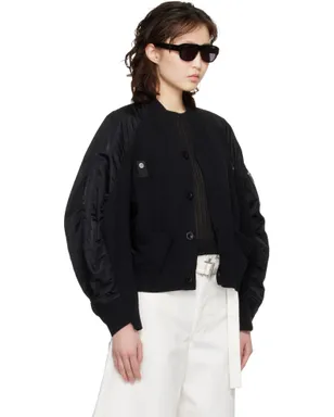 sacai ナイロンツイル＆ニット カーディガン - サムネイル2