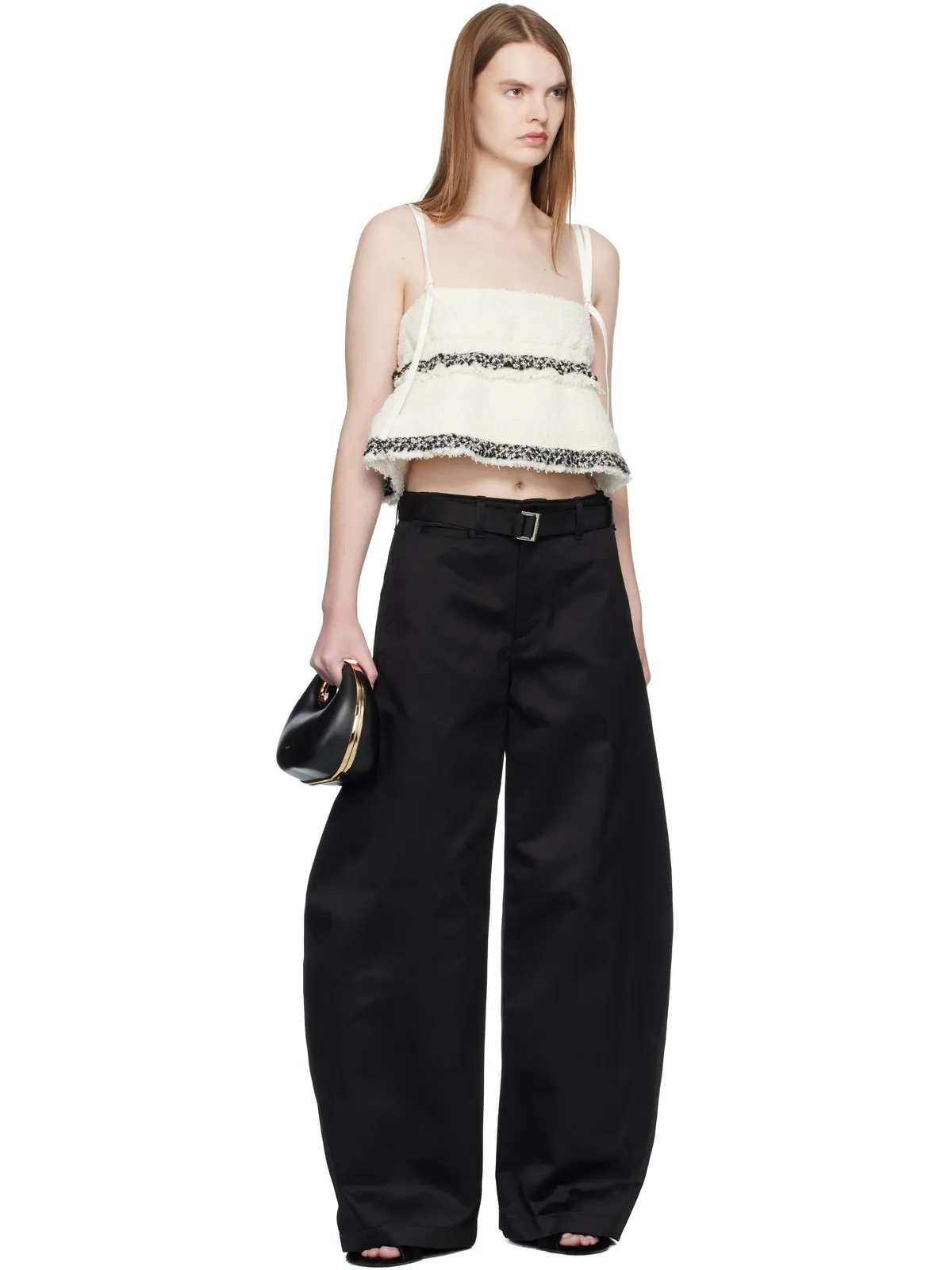 sacai レザー ラウンド バッグ - 画像4