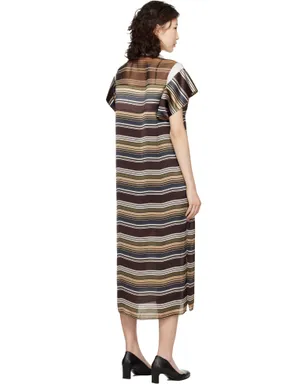 sacai Horizontal ボーダー ミディアムワンピース - サムネイル3
