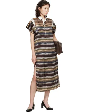 sacai Horizontal ボーダー ミディアムワンピース - サムネイル4