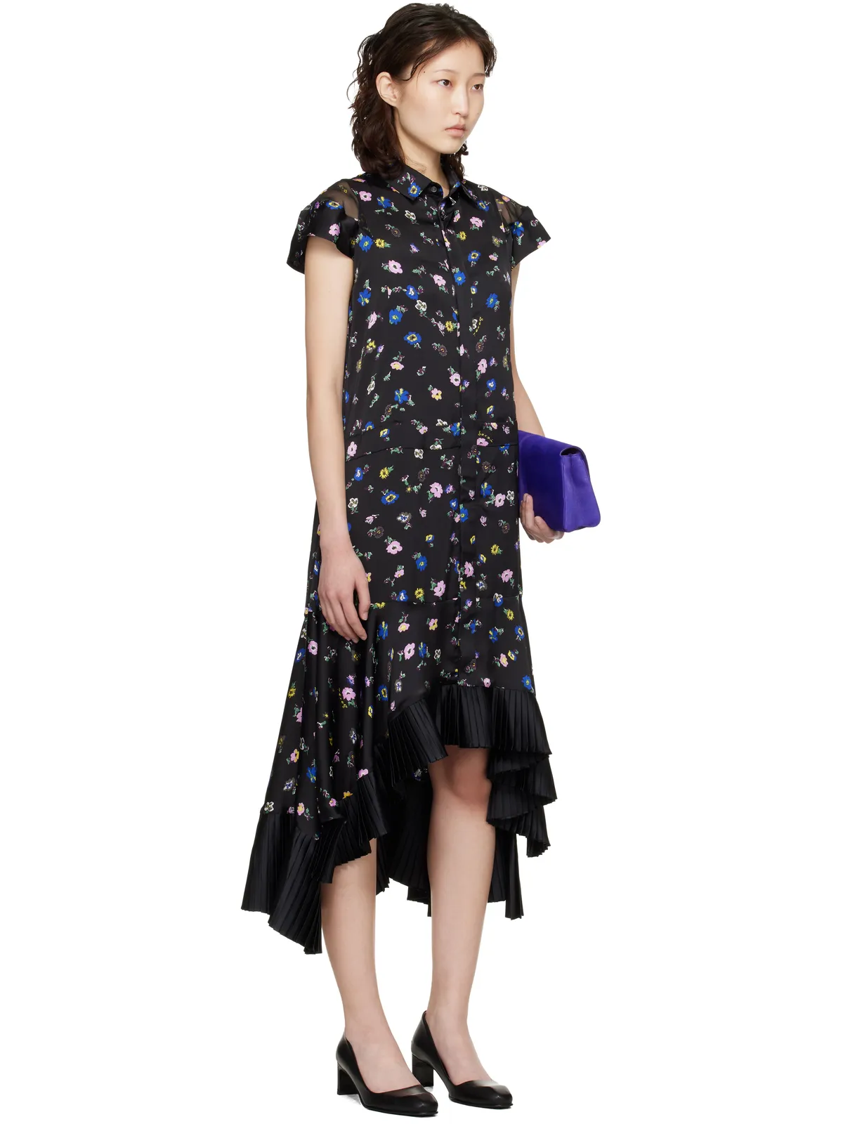 sacai フローラルプリント ミディアムワンピース - 画像2