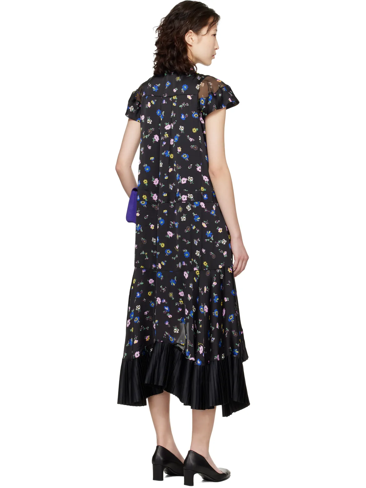 sacai フローラルプリント ミディアムワンピース - 画像3