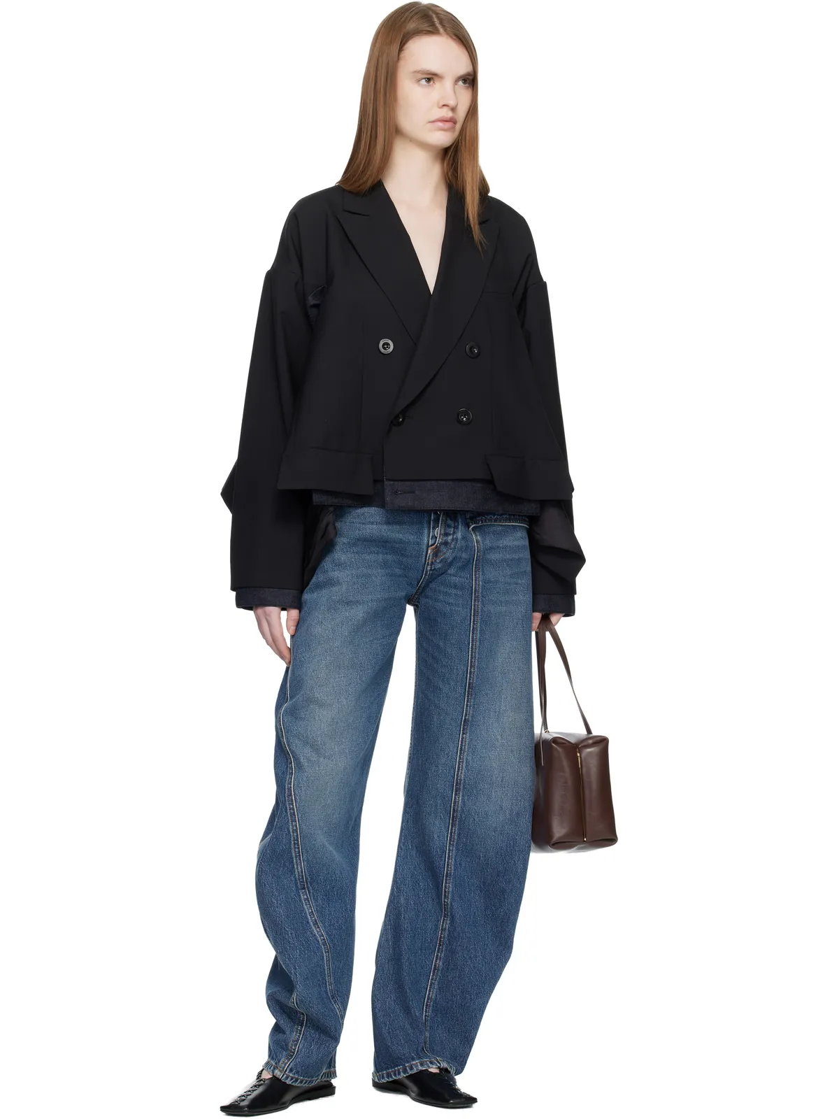 sacai Suiting & Denim テーラードジャケット - 画像4