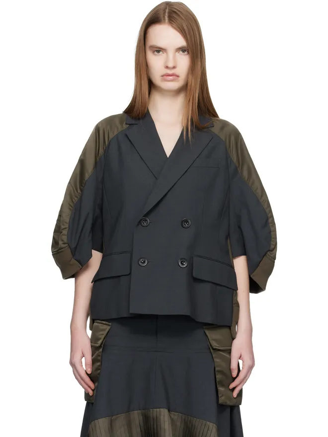 sacai sacai Suiting ナイロンツイル テーラードジャケットの商品画像