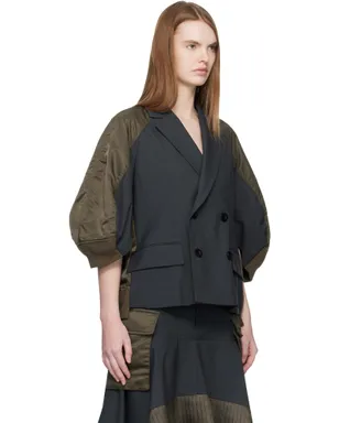 sacai Suiting ナイロンツイル テーラードジャケット - サムネイル2