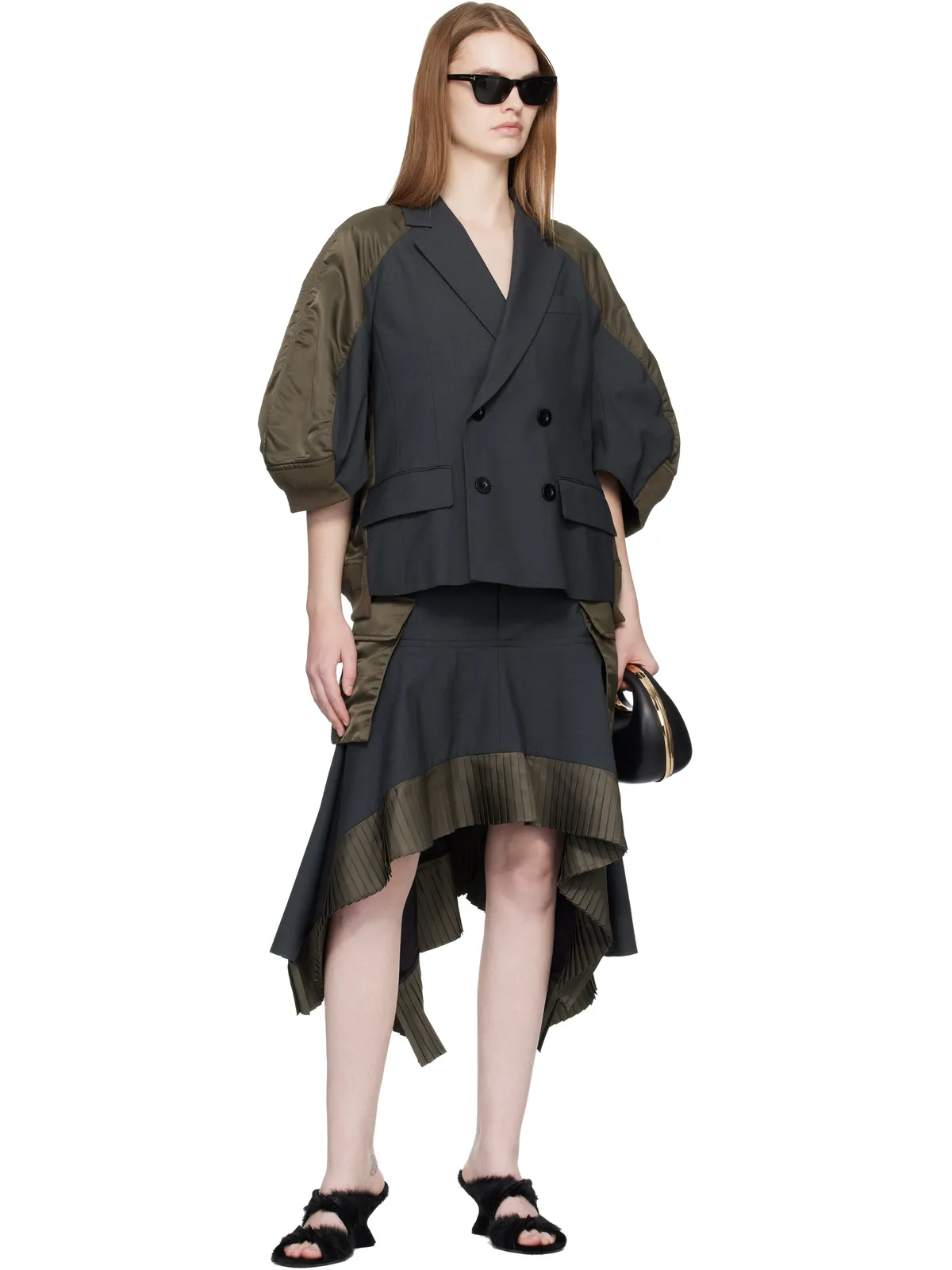 sacai Suiting ナイロンツイル テーラードジャケット - 画像4