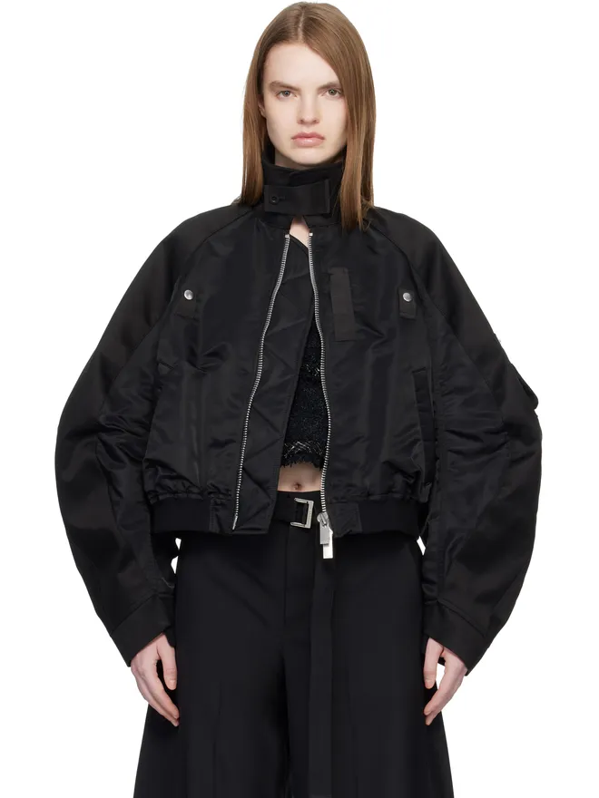 sacai sacai コットンチノ＆ナイロンツイル ボンバージャケットの商品画像