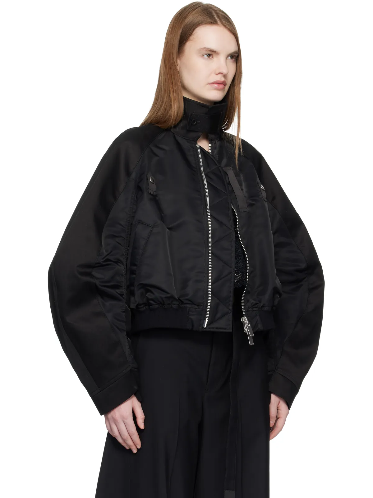 sacai コットンチノ＆ナイロンツイル ボンバージャケット - 画像2