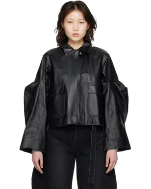 sacai レザー ブルゾンジャケット - サムネイル1