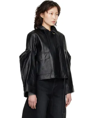 sacai レザー ブルゾンジャケット - サムネイル2