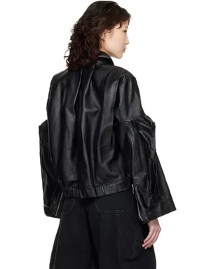 sacai レザー ブルゾンジャケット - サムネイル3