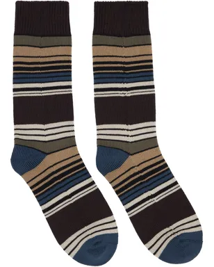 sacai ホリゾンタルストライプ ソックス - サムネイル1