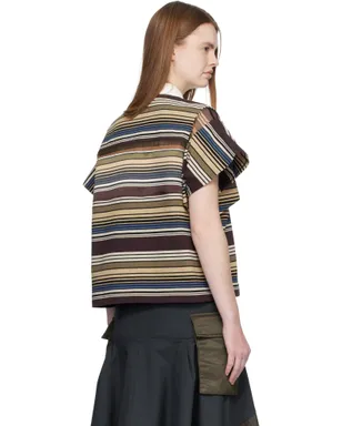 sacai Horizontal ボーダー ポロシャツ - サムネイル3