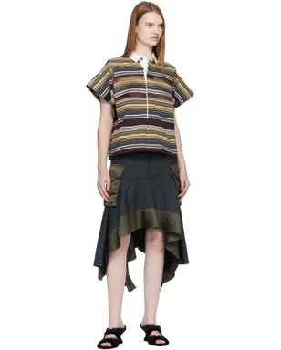 sacai Horizontal ボーダー ポロシャツ - サムネイル4
