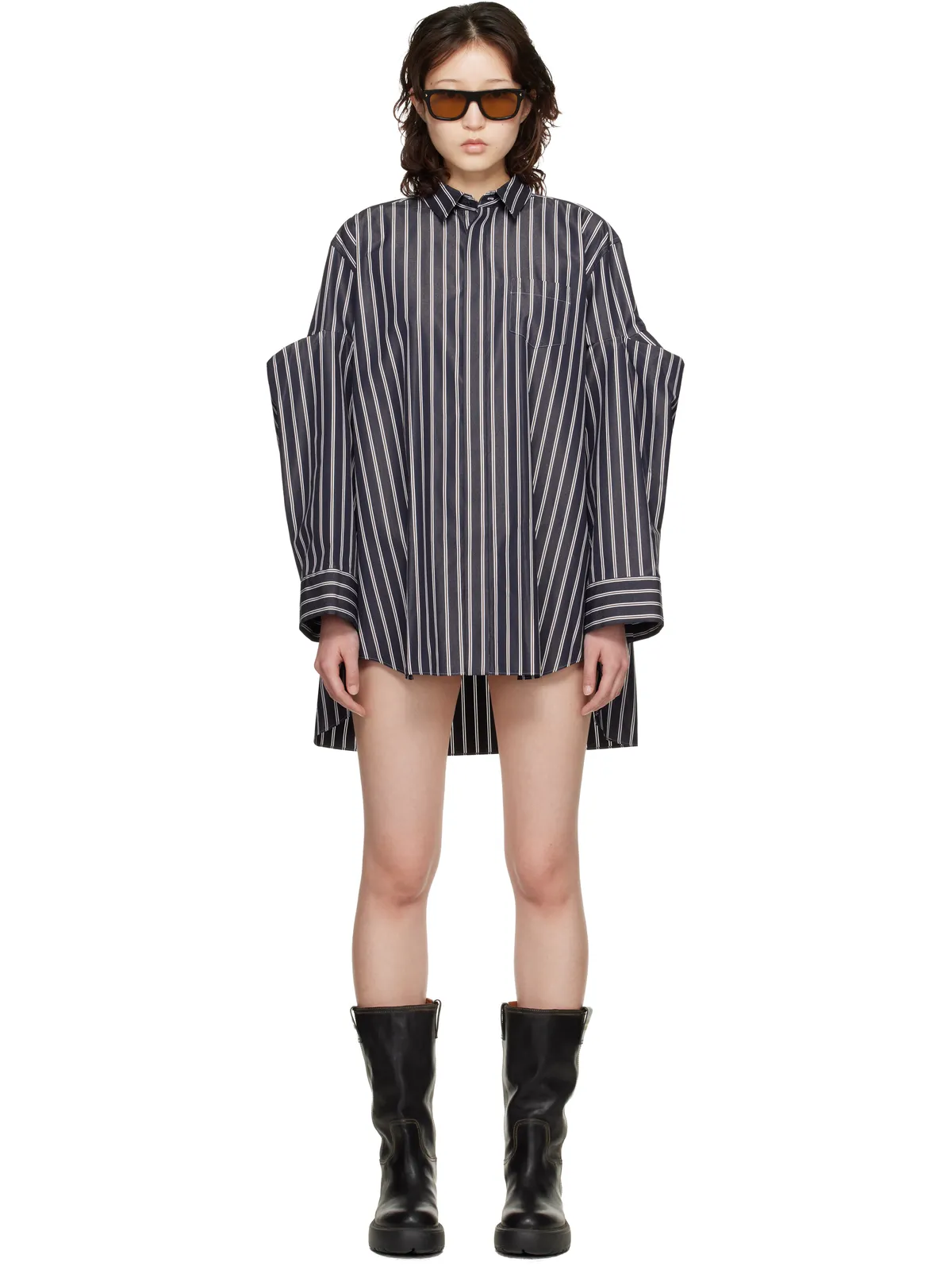 sacai ポプリン シャツ ミニワンピース - 画像1