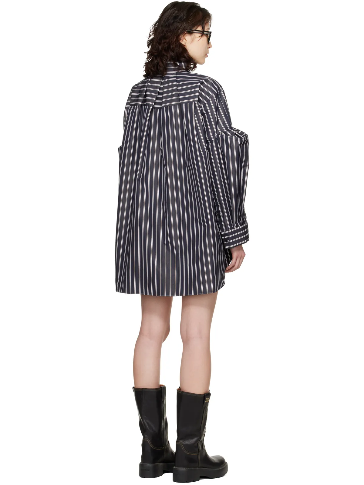 sacai ポプリン シャツ ミニワンピース - 画像3