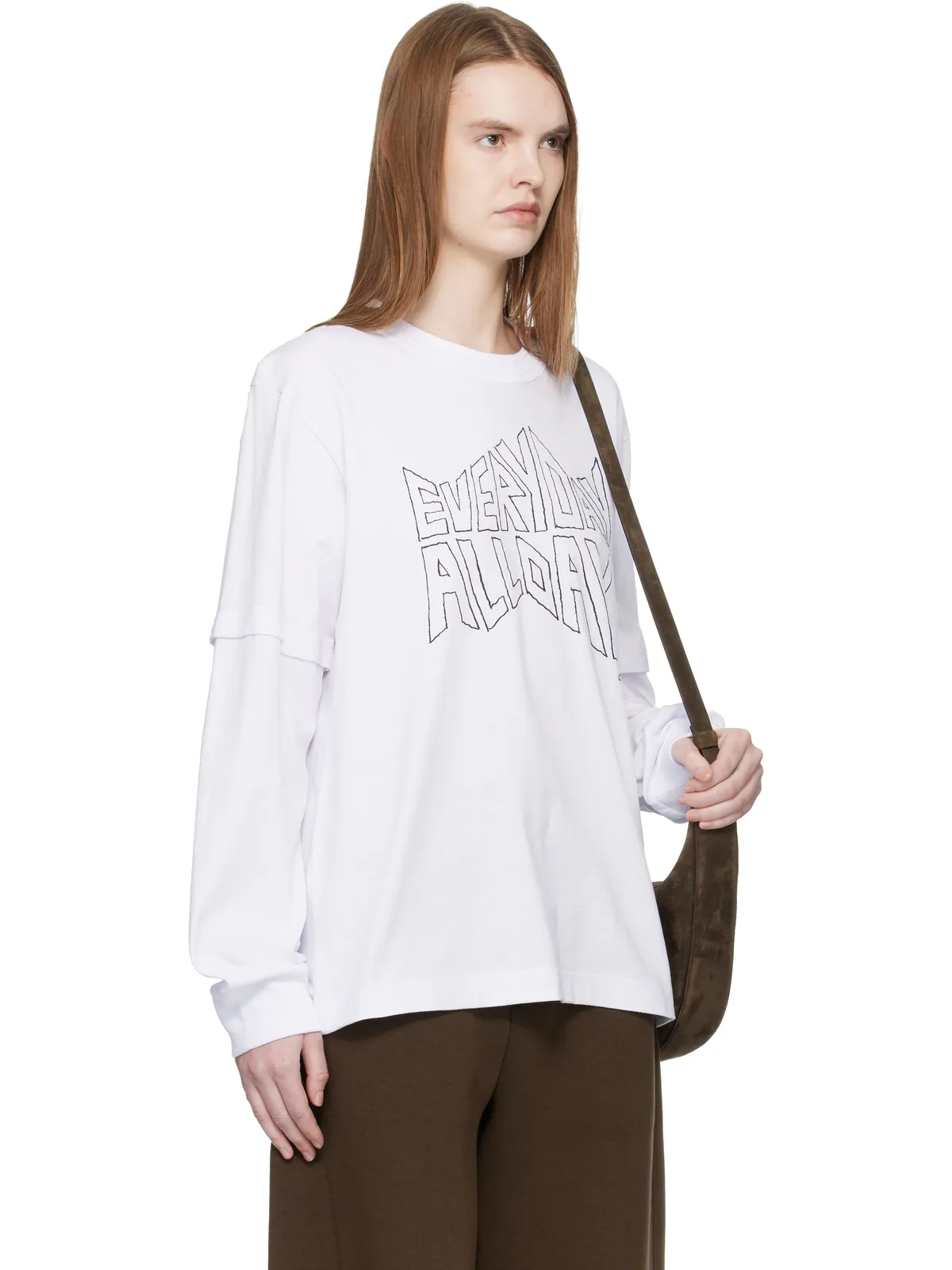 sacai 'geoff sacai' プリント 長袖Tシャツ - 画像2