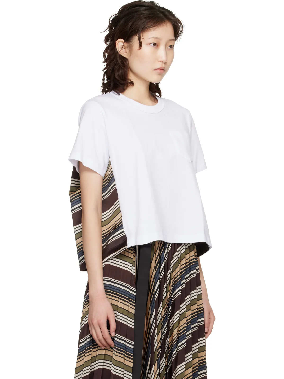 sacai Horizontal ボーダー Tシャツ - 画像2
