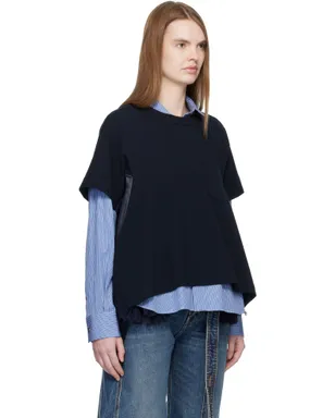 sacai ライトウェイト デニム＆コットンジャージ Tシャツ - サムネイル2