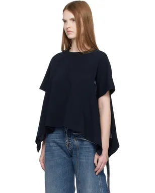 sacai ライトウェイト デニム＆コットンジャージ Tシャツ - サムネイル4