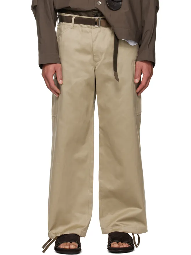 sacai sacai タン Cotton Chino x Nylon Twill カーゴパンツの商品画像