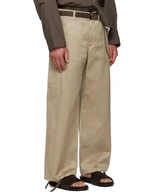 sacai タン Cotton Chino x Nylon Twill カーゴパンツ - サムネイル2