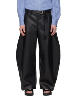 sacai ベルト フェイクレザー トラウザーズ - サムネイル1