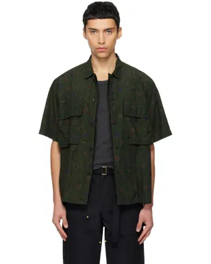 sacai オーバーダイ フローラル プリントシャツ - サムネイル1