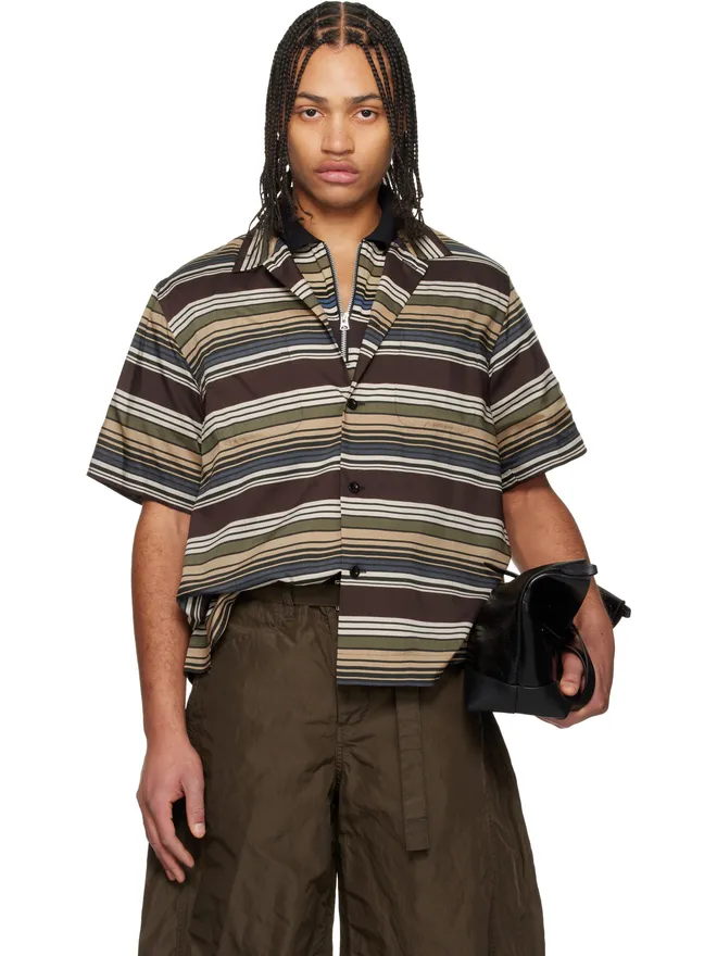 sacai sacai ホリゾンタルストライプ シャツの商品画像