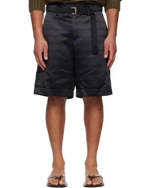 sacai Horizontal ボーダー ショートパンツ - サムネイル1