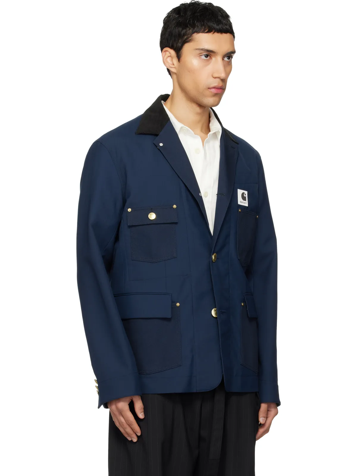 sacai Carhartt WIPエディション Suiting & Duck テーラードジャケット - 画像2