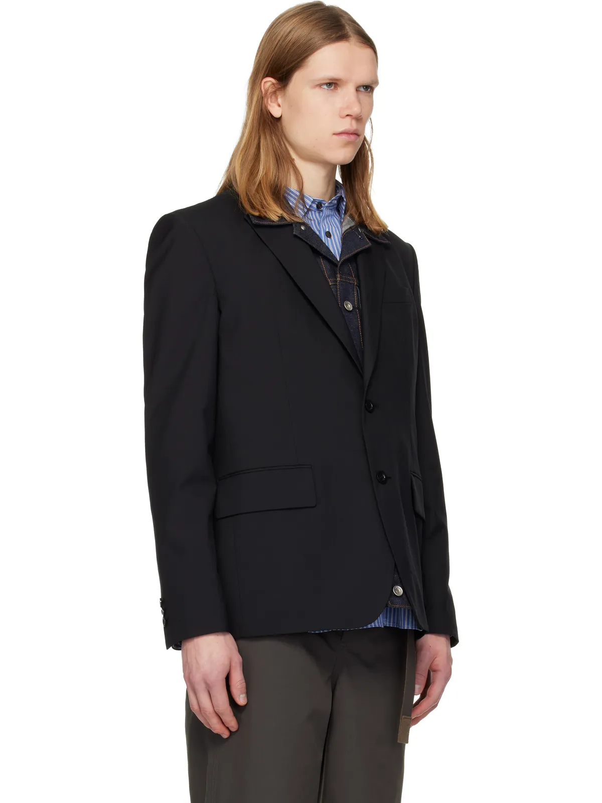 sacai Suiting & Denim テーラードジャケット - 画像2