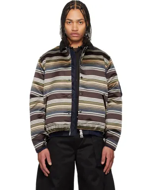 sacai ホリゾンタルストライプ ブルゾンジャケット - サムネイル1